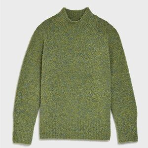 Apparis Monty mock neck vegan boucle sweater in moss green NWT